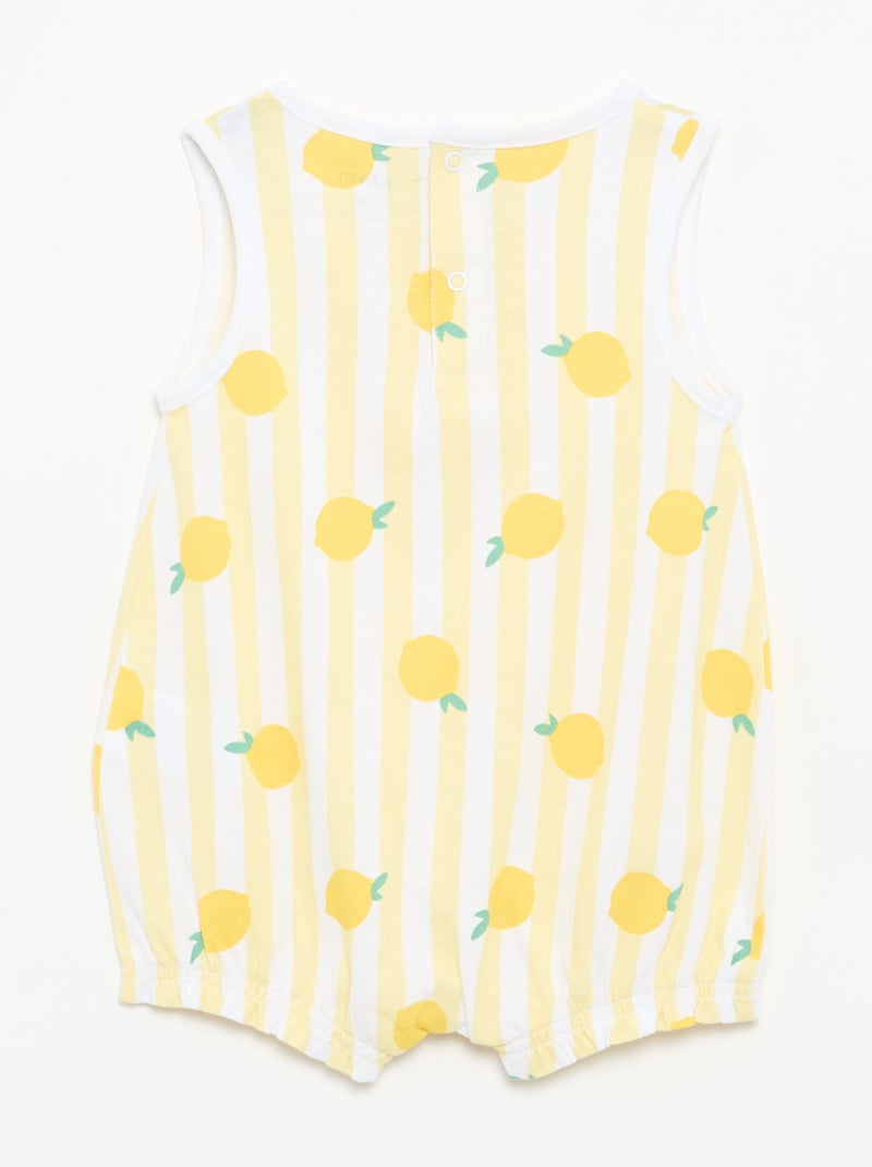 Lots de 2 barboteuses sans manches Jaune - Kiabi