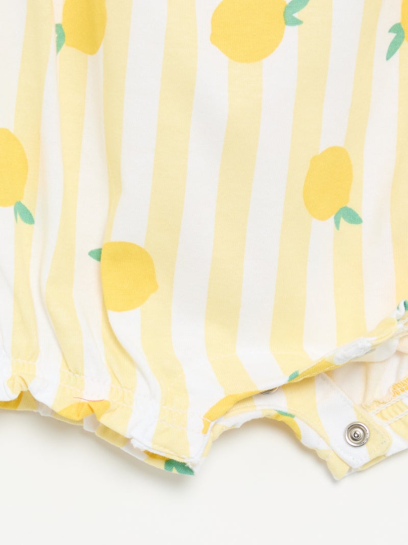 Lots de 2 barboteuses sans manches Jaune - Kiabi