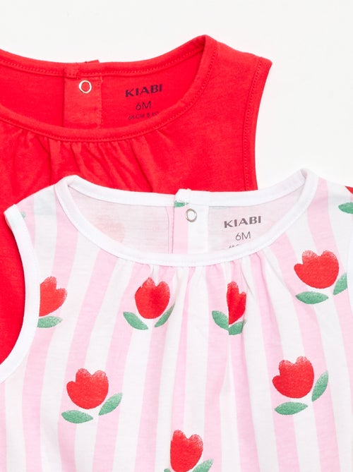 Lots de 2 barboteuses sans manches - Kiabi