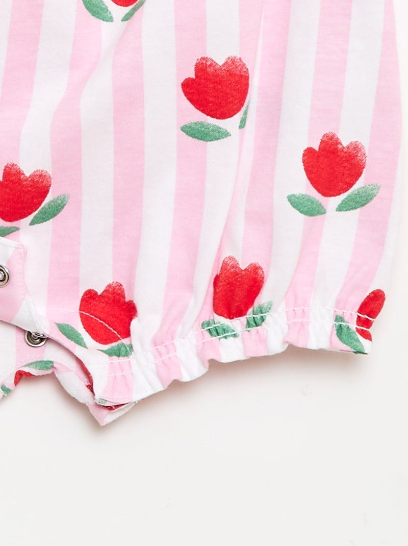 Lots de 2 barboteuses sans manches Rose - Kiabi