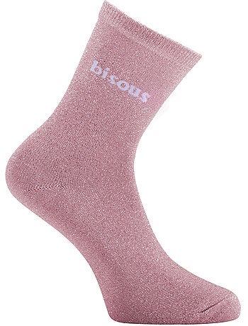 Lots de 6 paires de chaussettes femme à paillettes soft pépite twinday