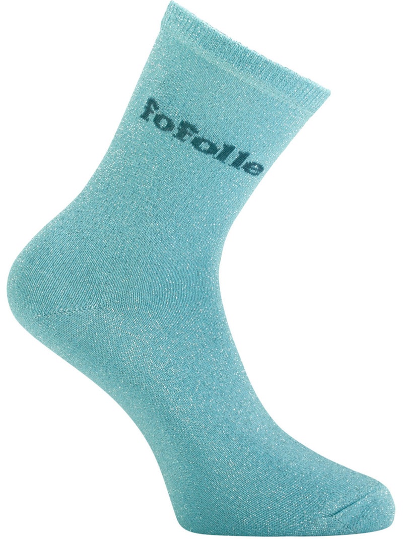 Lots de 6 paires de chaussettes femme à paillettes soft pépite twinday Turquoise - Kiabi