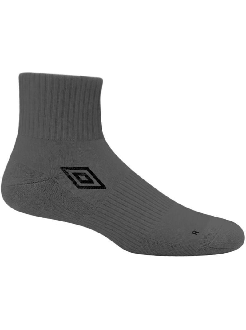 Lots de 6  paires de chaussettes quarter mid core umbro Vert kaki - Kiabi