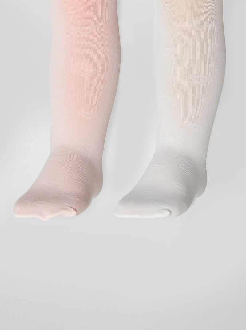 Lots de collants chauds ROSE - Kiabi