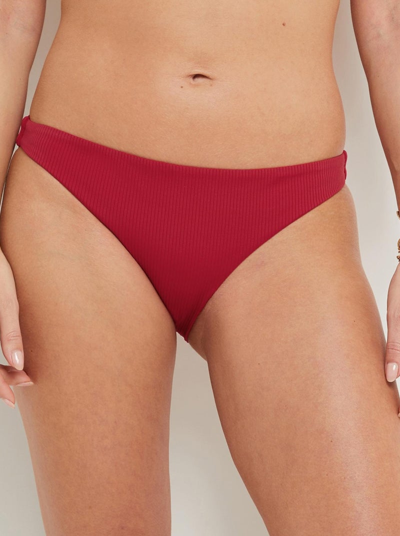 Lotus maillot de bain slip midi Rouge - Kiabi