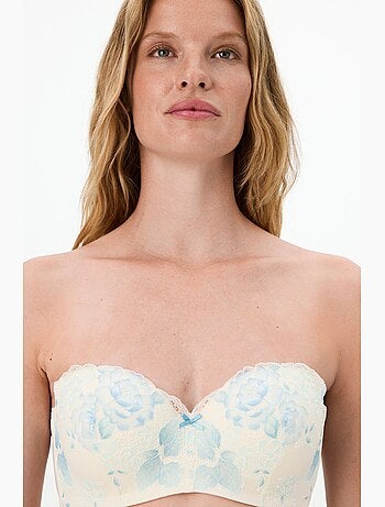 Lotus soutien-gorge en dentelle à fleurs, avec coussinets penti