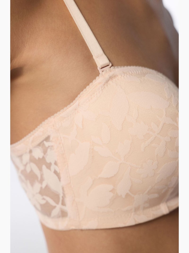 Lotus soutien-gorge en dentelle fleurie rembourré penti Beige argile - Kiabi