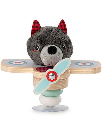 Louis le loup en avion swing à ventouse