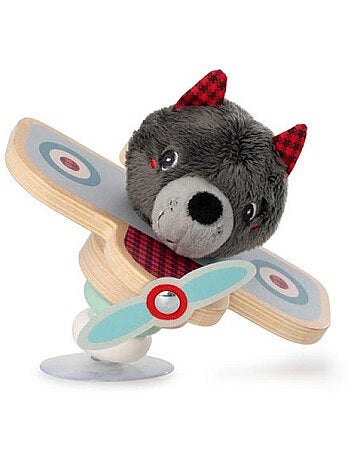 Louis le loup en avion swing à ventouse
