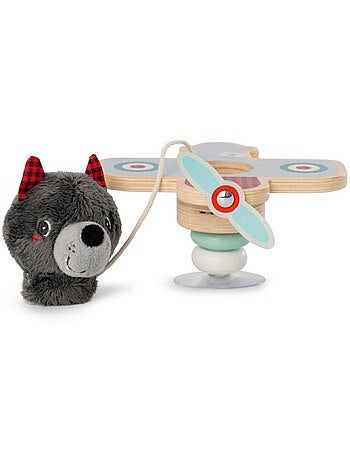 Louis le loup en avion swing à ventouse
