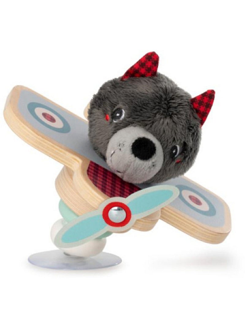 Louis le loup en avion swing à ventouse Beige - Kiabi