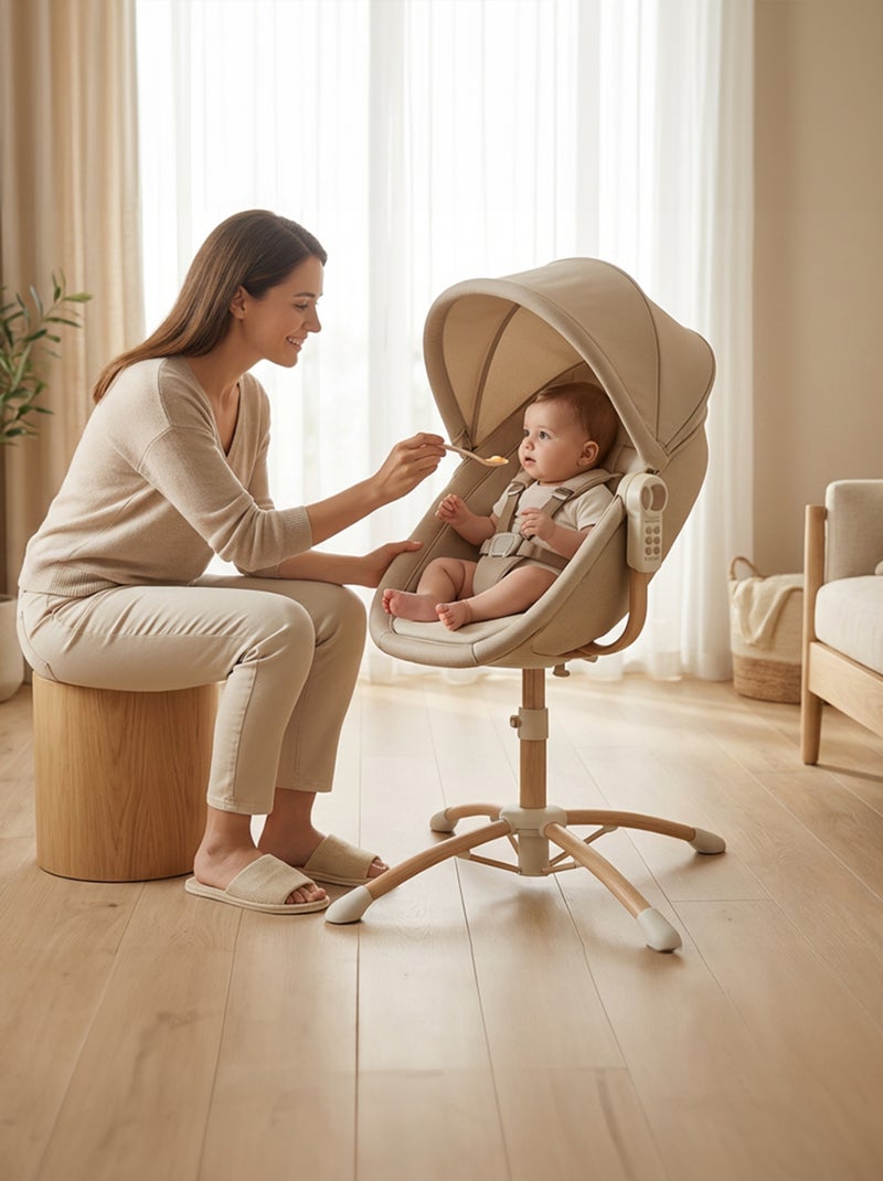 LOUNA Berceau 4 en 1 Multifonction Beige - Kiabi