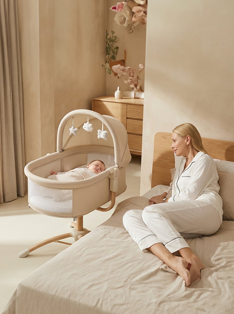 LOUNA Berceau 4 en 1 Multifonction Gris Rose - Kiabi