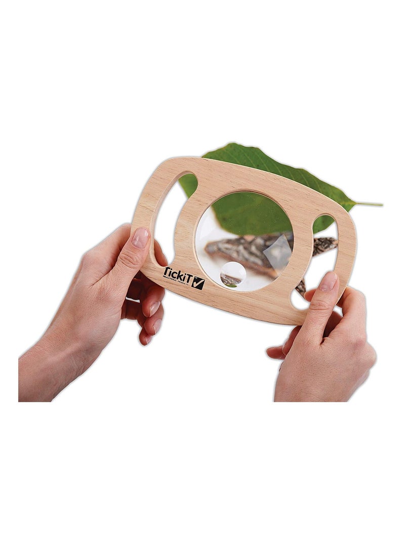 Loupe à poignées en bois Beige - Kiabi