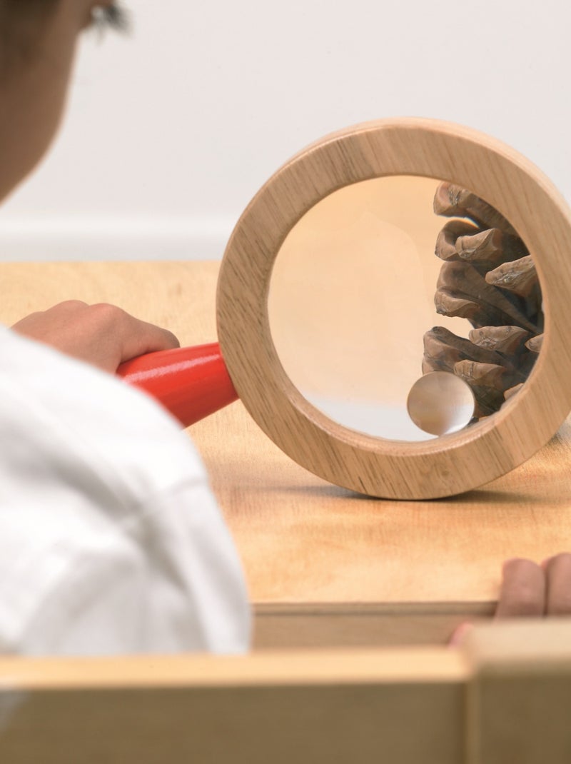 Loupe en bois Rouge - Kiabi