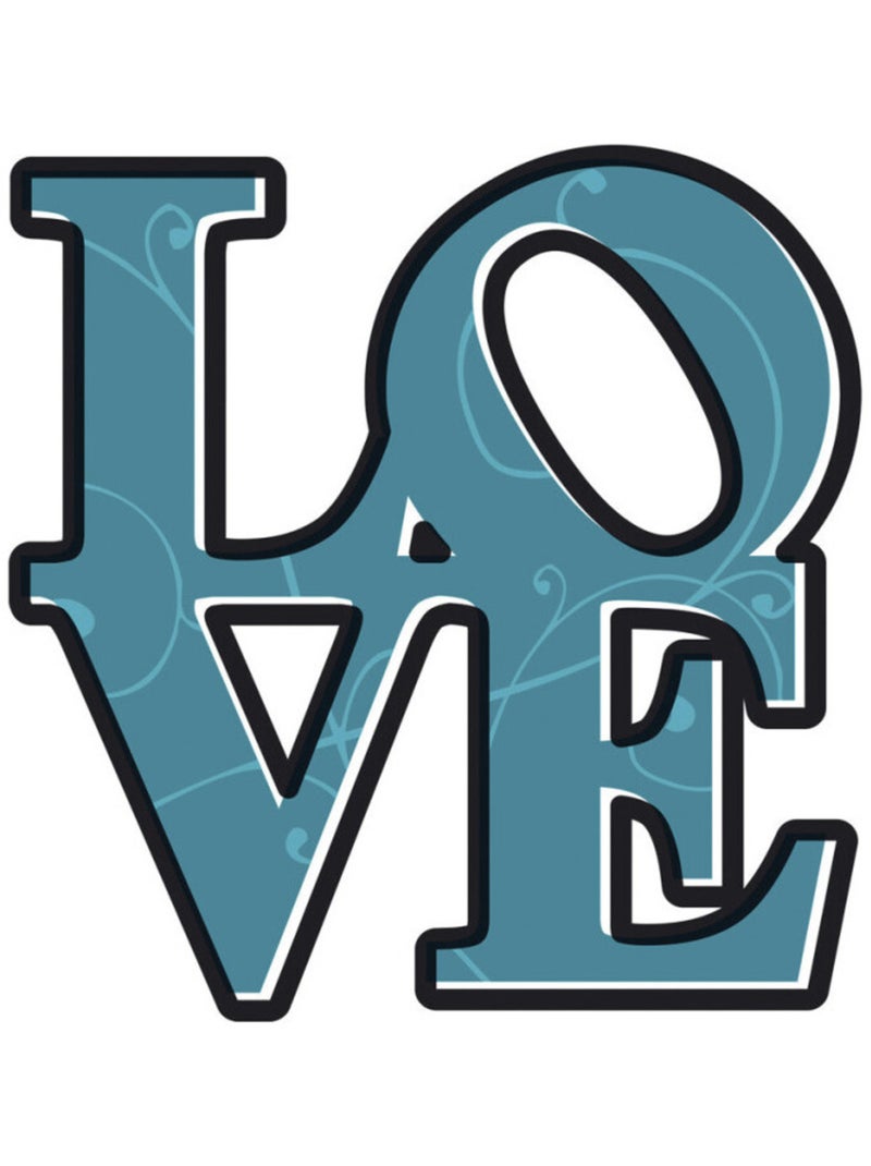 Love, Sticker murale - 50x70 cm Multicolore - Kiabi