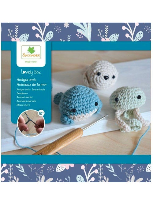 Lovely Box - SYCOMORE - Amigurumi - Animaux de la mer - Dès 10 ans - Kiabi Lovely Box - SYCOMORE - Amigurumi - Animaux de la mer - Dès 10 ans - Kiabi