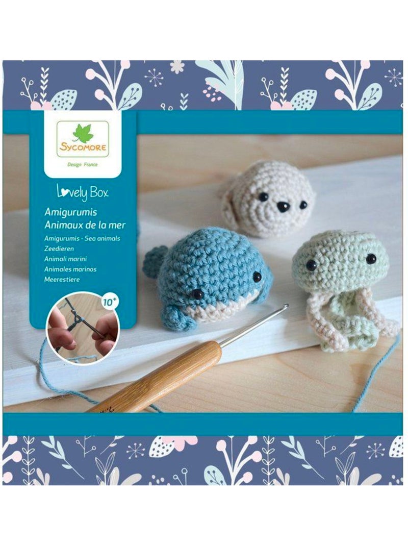 Lovely Box - SYCOMORE - Amigurumi - Animaux de la mer - Dès 10 ans Bleu - Kiabi