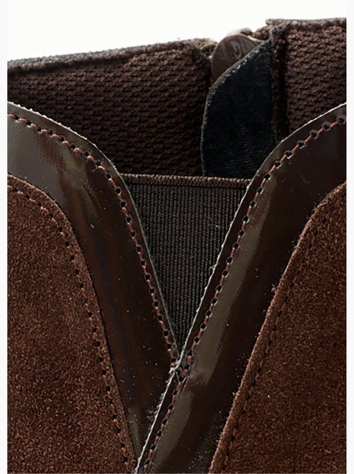Low boots zippées largeur confort cuir - Afibel - Kiabi