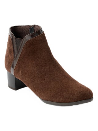 Low boots zippées largeur confort cuir