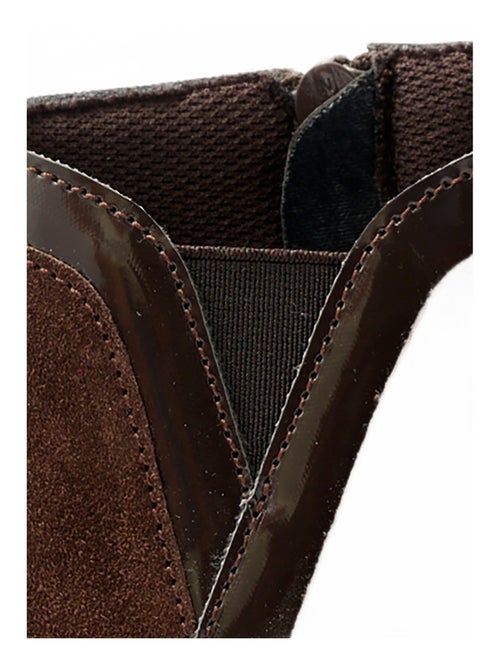 Low boots zippées largeur confort cuir - Kiabi