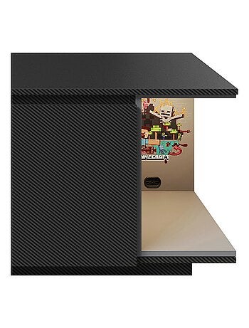 Lowboard 2 portes et compartiment avec LED 'Roba' - Minecraft