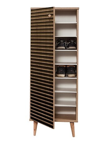 LOYA Meuble à chaussures en bois - 8 rangements