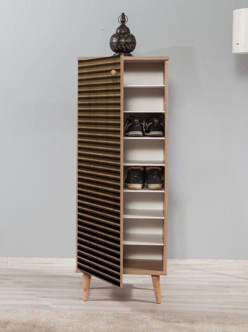 LOYA Meuble à chaussures en bois - 8 rangements - Kiabi LOYA Meuble à chaussures en bois - 8 rangements - Kiabi
