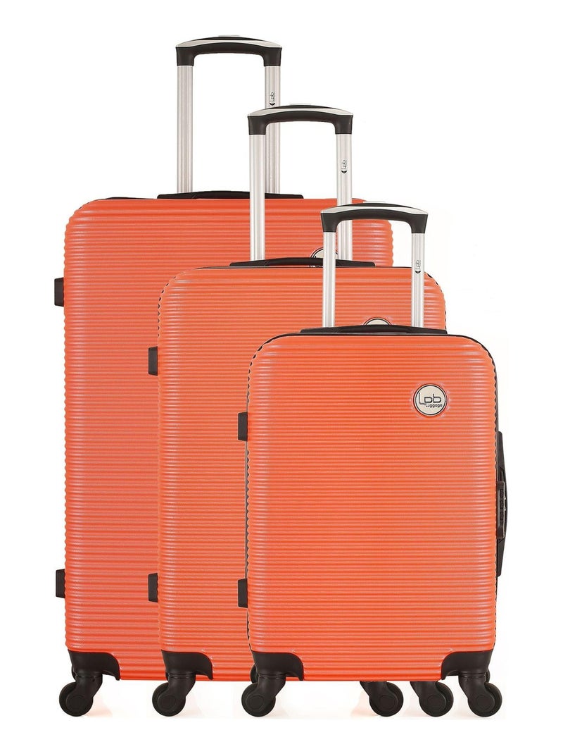 LPB - Set de 3 ABS MUNICH 4 Roues Orange corail - Kiabi