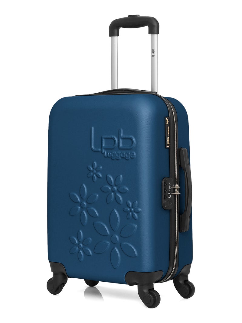 LPB - Valise Cabine ABS ELEONOR 4 Roues 55 cm Bleu Bleu marine - Kiabi