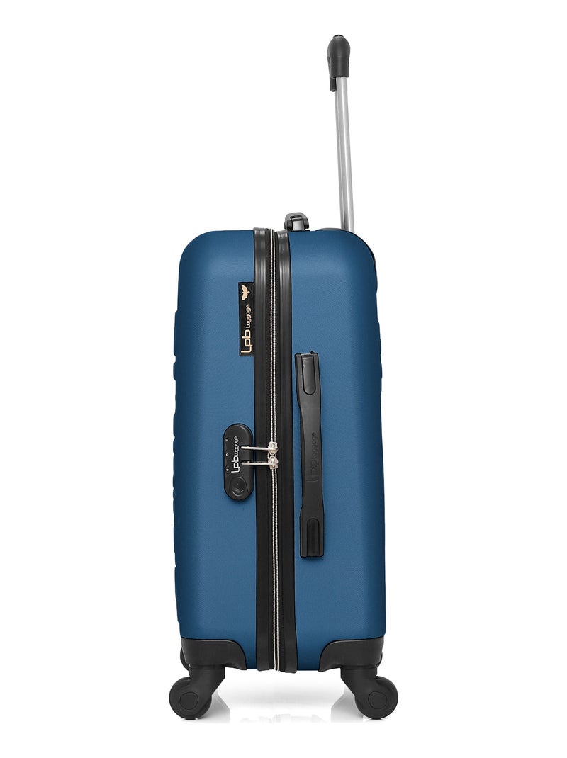 LPB - Valise Cabine ABS ELEONOR 4 Roues 55 cm Bleu Bleu marine - Kiabi