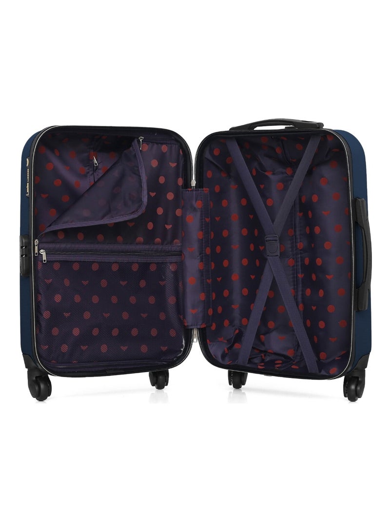 LPB - Valise Cabine ABS ELEONOR 4 Roues 55 cm Bleu Bleu marine - Kiabi