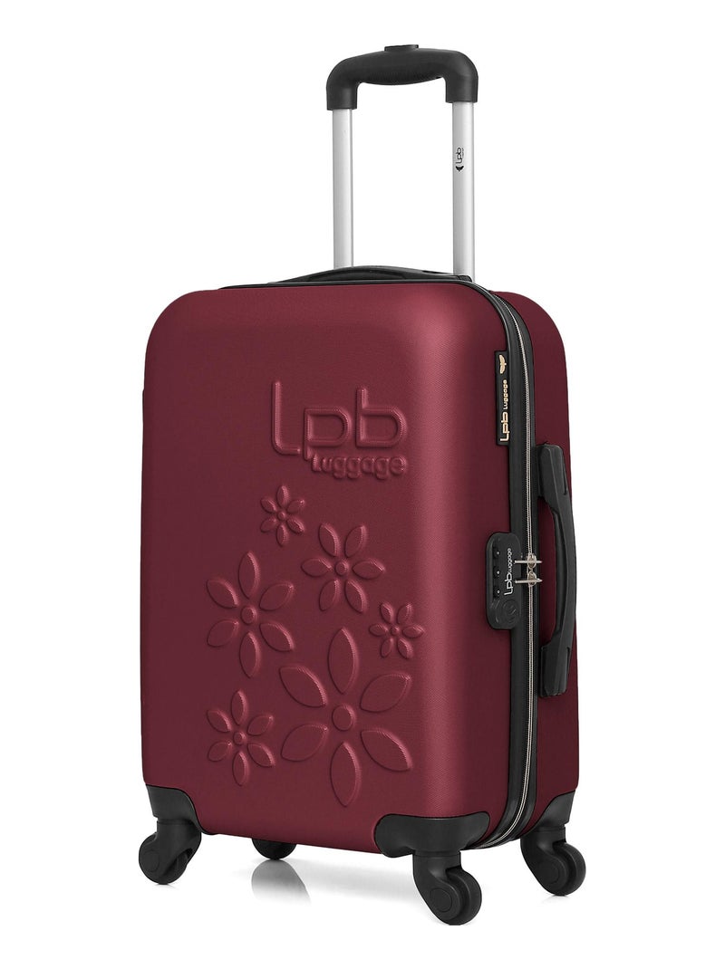 LPB - Valise Cabine ABS ELEONOR 4 Roues 55 cm Bordeaux - Kiabi