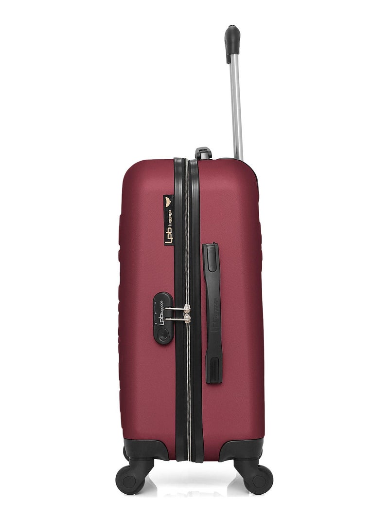LPB - Valise Cabine ABS ELEONOR 4 Roues 55 cm Bordeaux - Kiabi