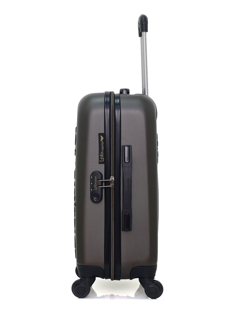 LPB - Valise Cabine ABS ELEONOR 4 Roues 55 cm Gris foncé - Kiabi