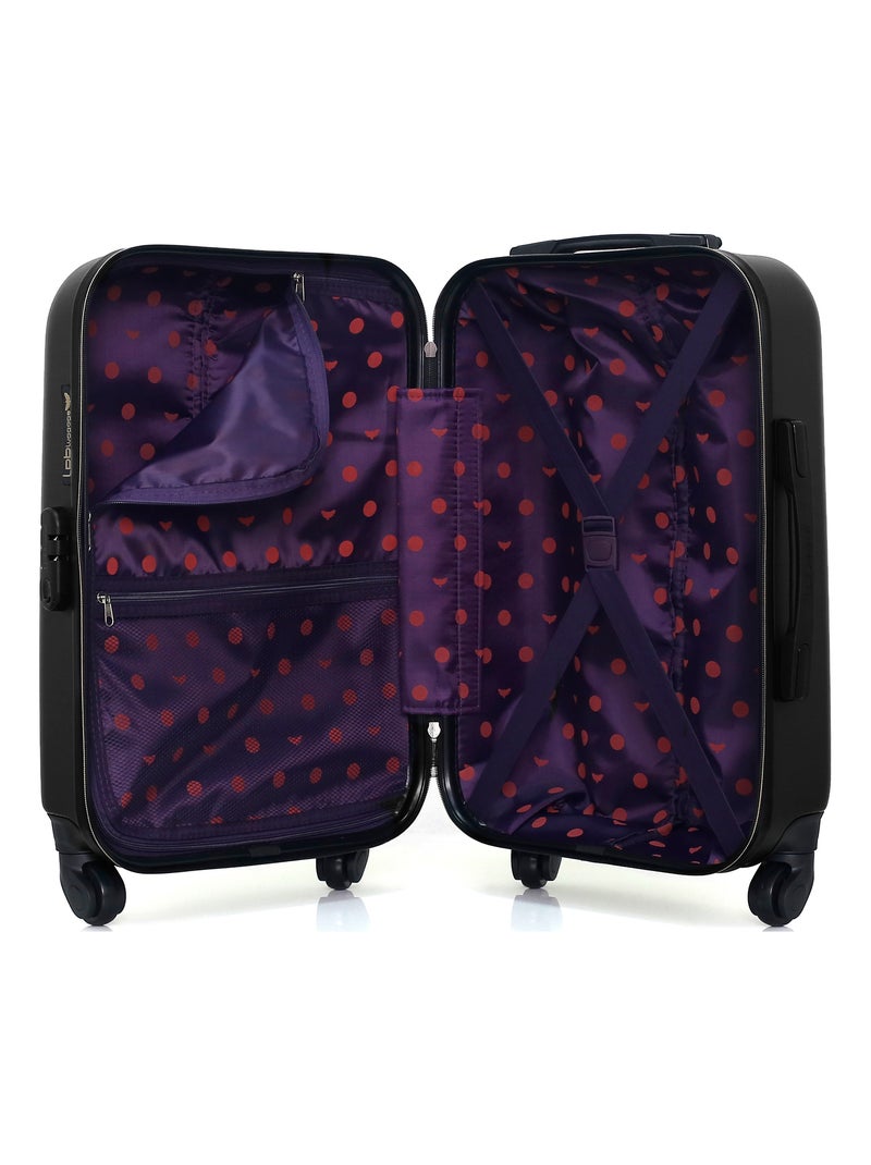 LPB - Valise Cabine ABS ELEONOR 4 Roues 55 cm Noir - Kiabi