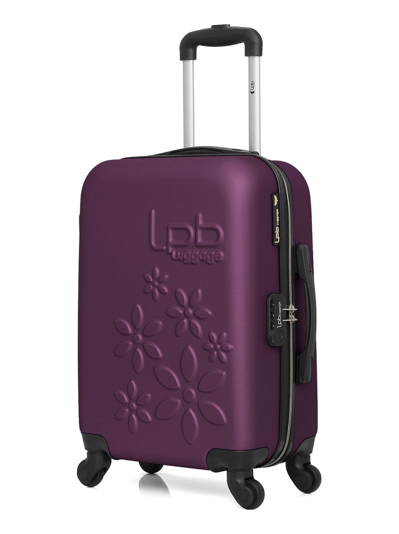LPB - Valise Cabine ABS ELEONOR 4 Roues 55 cm Prune - Kiabi