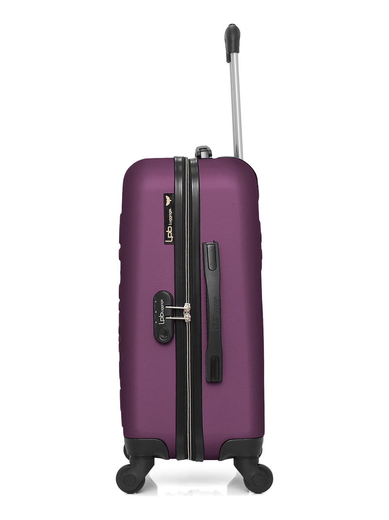 LPB - Valise Cabine ABS ELEONOR 4 Roues 55 cm Prune - Kiabi