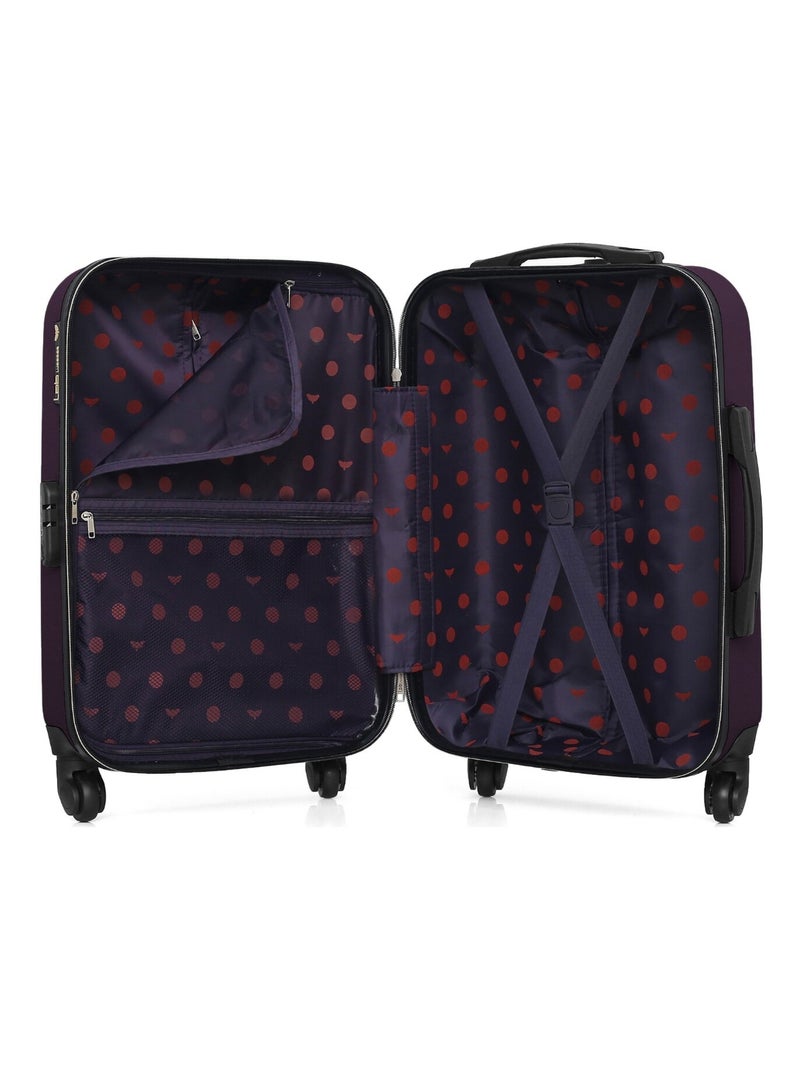 LPB - Valise Cabine ABS ELEONOR 4 Roues 55 cm Prune - Kiabi