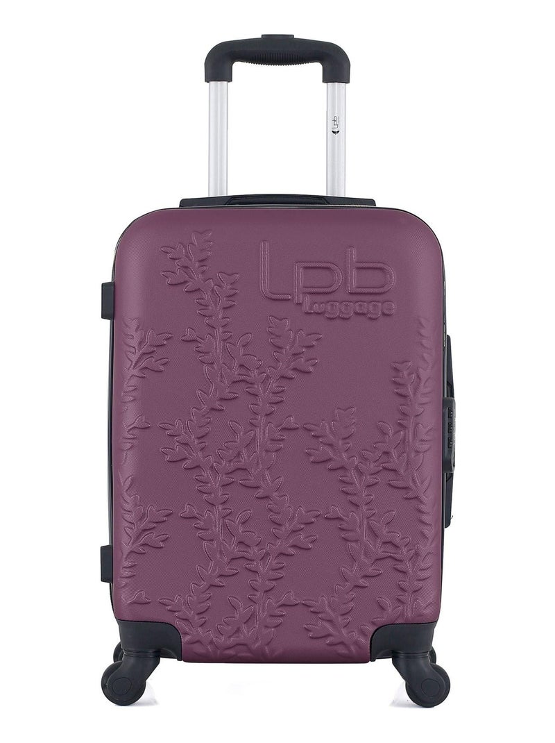 LPB - Valise Cabine ABS NAÏS 4 Roues 55 cm Violet prune - Kiabi