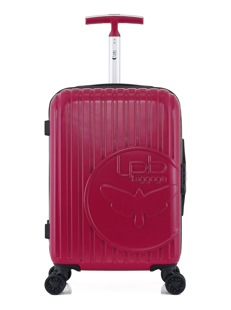 LPB - Valise Cabine ABS/PC ROMANE 4 Roues 55 cm Rose fushia - Kiabi