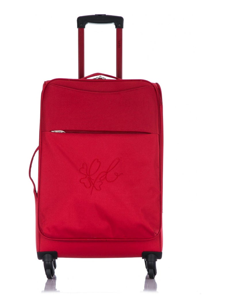 LPB - Valise Cabine POLYESTER ANAIS 4 Roues 55 cm Rouge - Kiabi