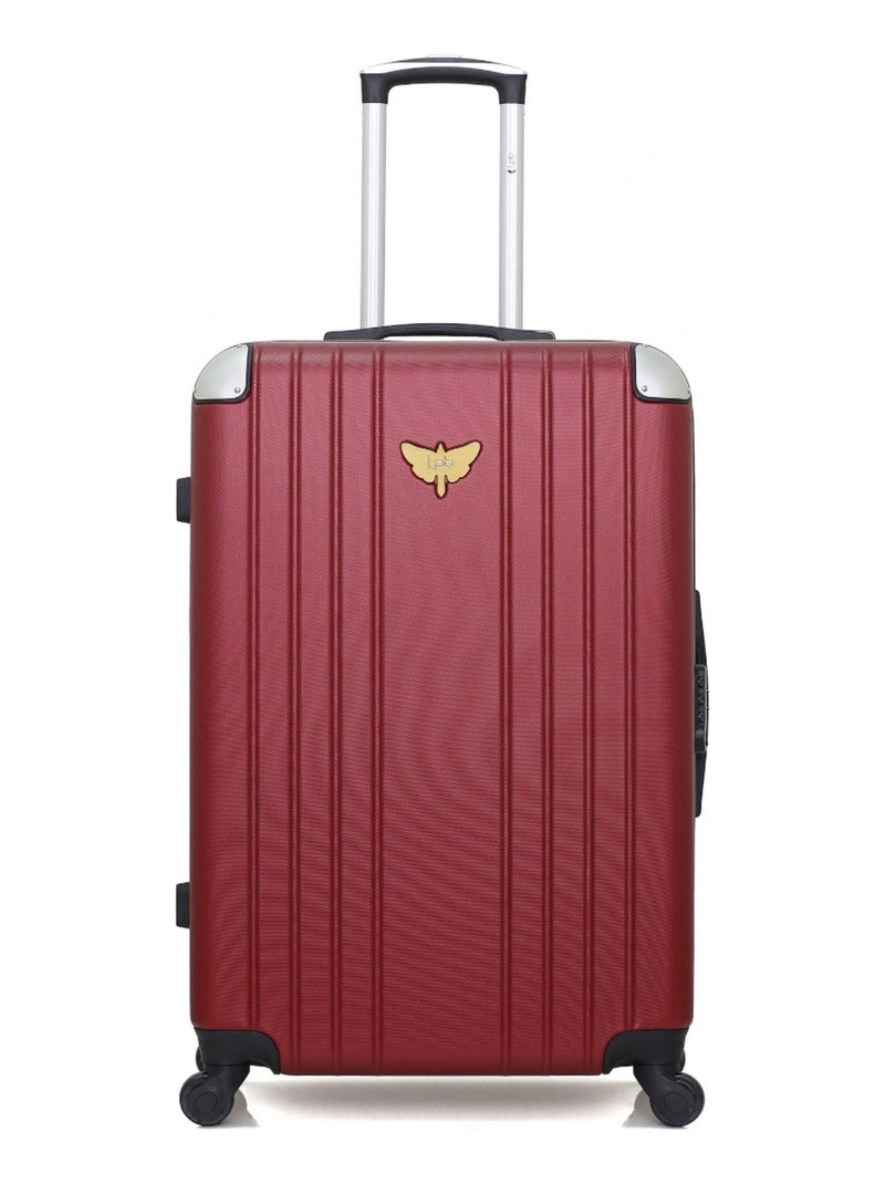 LPB - VALISE GRAND FORMAT ABS AMELIE-A 4 ROUES 70 CM Bordeaux - Kiabi