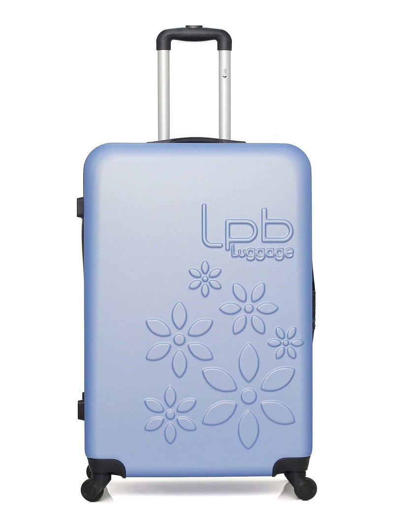 LPB - Valise Grand Format ABS ELEONOR 4 Roues 75 cm Bleu clair - Kiabi