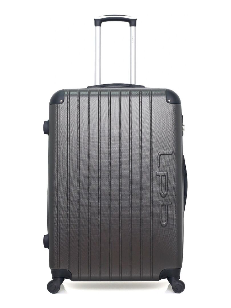 LPB - Valise Grand Format ABS HAMBOURG 4 Roues 75 cm Gris foncé - Kiabi