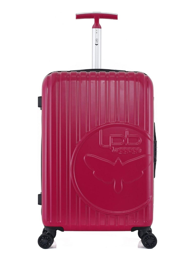 LPB - Valise Weekend ABS/PC ROMANE 4 Roues 65 cm Rose fushia - Kiabi