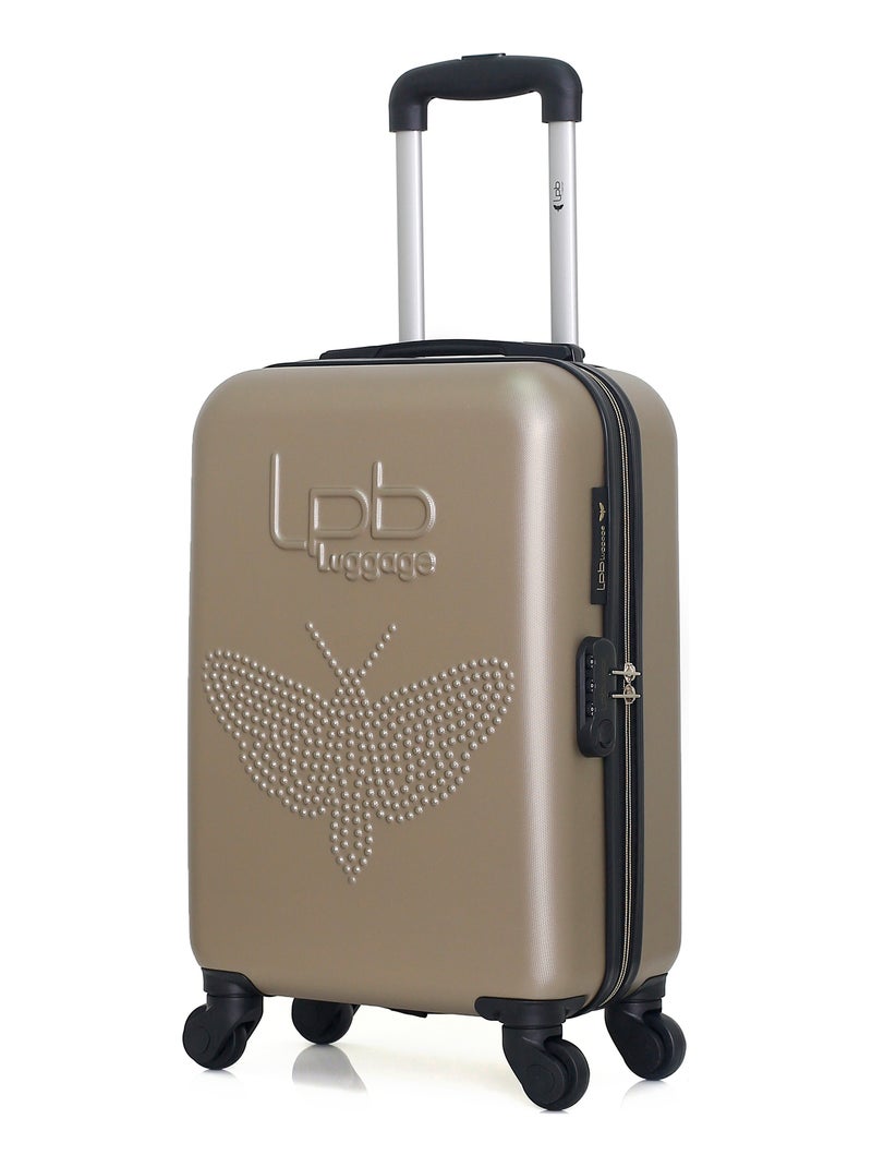 LPB LUGGAGE - Set de 2 Valises FRANCETTE-H 50 cm 4 Roues Beige - Kiabi