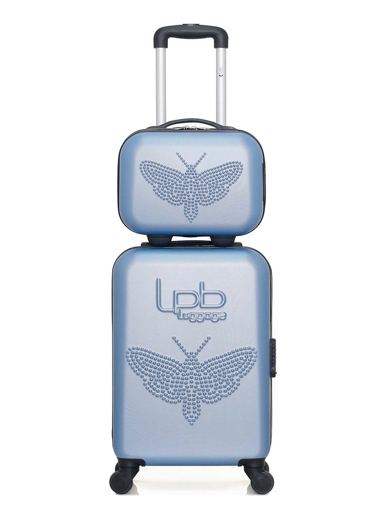 LPB LUGGAGE - Set de 2 Valises FRANCETTE-H 50 cm 4 Roues Bleu clair - Kiabi