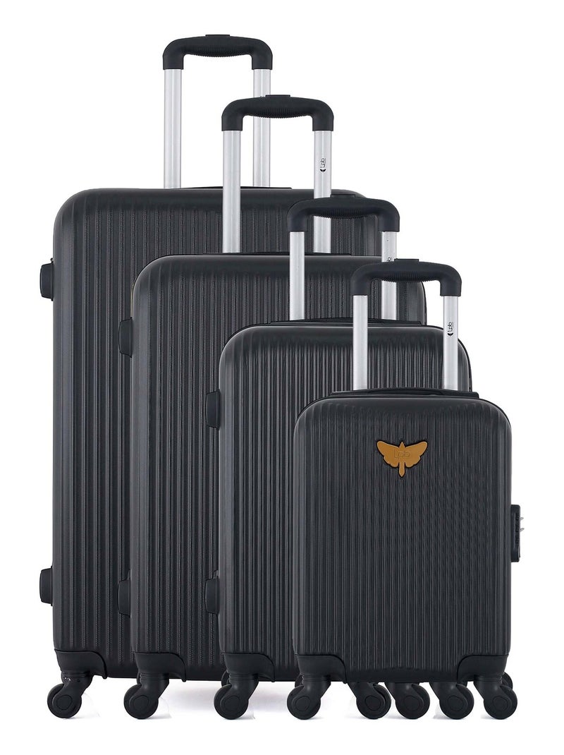 LPB LUGGAGE - Set de 4 Valises AGATA-M 75 cm 4 Roues Noir - Kiabi