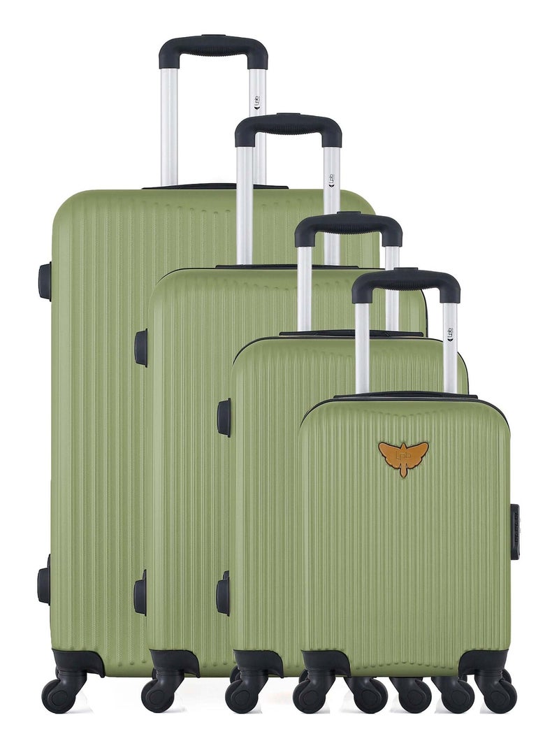 LPB LUGGAGE - Set de 4 Valises AGATA-M 75 cm 4 Roues Vert kaki - Kiabi